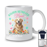 Personalized Custom Name Golden Retriever Mom; Amusing Mother's Day Flowers Paws; Family T-Shirt