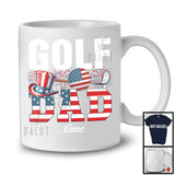 Personalized Custom Name Golf Dad, Proud 4th Of July USA Flag Sport, Patriotic Family T-Shirt