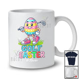 Personalized Custom Name Golf Easter; Colorful Easter Egg Playing Custom Name Sport Player T-Shirt