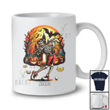 Personalized Custom Name Golf Skeleton Player; Horror Halloween Moon Sport Playing Team T-Shirt