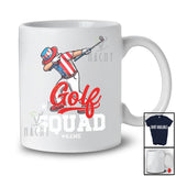 Personalized Custom Name Golf Squad; Amazing 4th Of July Dabbing Sport Player; Patriotic T-Shirt