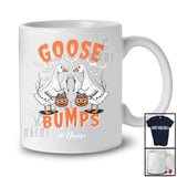 Personalized Custom Name Goose Bumps; Joyful Halloween Two Goose Shaking Hand; Farming T-Shirt