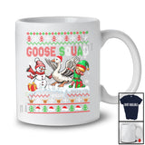 Personalized Custom Name Goose Squad; Amazing Christmas Sweater Snowman Dabbing Elf; Animal T-Shirt