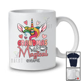 Personalized Custom Name Grandmas are Magical; Fantastic Mother's Day Unicorn Face; Family T-Shirt