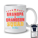 Personalized Custom Name Grandpa Grandson Squad, Amazing Father's Day Vintage, Family Group T-Shirt