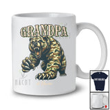 Personalized Custom Name Grandpa Proud; Fantastic Father's Day Camo Bear; Hunting Hunter T-Shirt