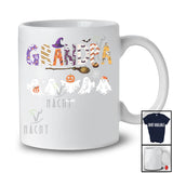 Personalized Custom Name Grandpa; Spooky Halloween Boo Ghost Witch Grandpa; Family Group T-Shirt