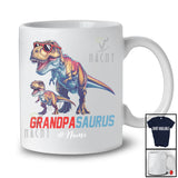 Personalized Custom Name Grandpasaurus; Amusing Father's Day Grandpa Baby T-Rex Dinosaur T-Shirt