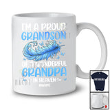Personalized Custom Name Grandson Of Grandpa In Heaven; Proud Father's Day Memories T-Shirt