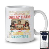 Personalized Custom Name Great Dads Go Camping With 2 Daughters, Proud Father's Day Family T-Shirt