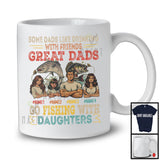 Personalized Custom Name Great Dads Go Fishing With 3 Daughters, Proud Father's Day Family T-Shirt