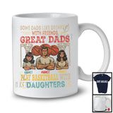 Personalized Custom Name Great Dads Play Basketball With 2 Daughters, Vintage Father's Day T-Shirt