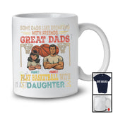 Personalized Custom Name Great Dads Play Basketball With Daughter, Vintage Father's Day T-Shirt