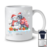 Personalized Custom Name Great Dane Build Snowman; Lovely Snow Santa Great Dane; Family T-Shirt