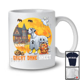 Personalized Custom Name Great Dane Sheet, Adorable Halloween Moon Boo Ghost Great Dane T-Shirt