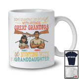 Personalized Custom Name Great Grandpas Go Hunting With Granddaughter, Vintage Father's Day T-Shirt