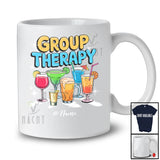 Personalized Custom Name Group Therapy; Colorful Cocktail Wine Drinking; Thepary Theparist T-Shirt