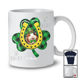 Personalized Custom Name Guinea Pig Plaid Shamrock Horseshoe; Joyful St. Patrick's Day Animal T-Shirt