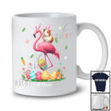 Personalized Custom Name Guinea Pig Ridding Flamingo; Amazing Easter Eggs Hunting; Family T-Shirt
