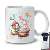 Personalized Custom Name Guinea Pig with Cake; Lovely Birthday Party Animal Lover T-Shirt