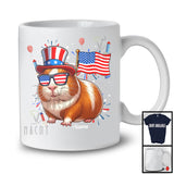 Personalized Custom Name Guinea Pig, Lovely 4th Of July American Flag Fireworks, Patriotic T-Shirt