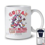 Personalized Custom Name Guitar Mom Makes Me Feel Less Murdery; Lovely Groovy Unicorn T-Shirt
