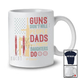 Personalized Custom Name Guns Don't Kill People Dads Daughters; Proud Father's Day Vintage T-Shirt