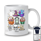 Personalized Custom Name Halloween Collection Costume; Scary Witch Skull Candy Pumpkin T-Shirt