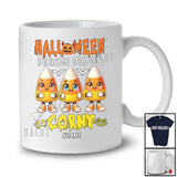 Personalized Custom Name Halloween Makes Me Corny; Lovely Halloween Three Candy Corn T-Shirt