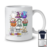 Personalized Custom Name Halloween Squad; Scary Collection Witch Skull Candy Pumpkin T-Shirt
