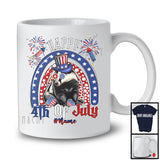 Personalized Custom Name Happy 4th Of July, Humorous American Flag Rainbow Badger, Patriotic T-Shirt