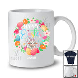 Personalized Custom Name Happy Easter; Joyful Easter Flowers Circle Bunny Sheep; Farmer T-Shirt