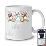 Personalized Custom Name Happy Easter; Lovely Easter Day Bunny Pug Dabbing; Egg Hunt T-Shirt