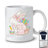 Personalized Custom Name Happy Easter; Lovely Easter Flowers Bunny; Egg Hunt Family T-Shirt