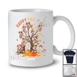 Personalized Custom Name Happy Fall Y'all; Lovely Thanksgiving Goose On Autumn Tree; Farmer T-Shirt