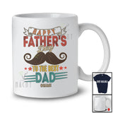 Personalized Custom Name Happy Father's Day To The Best Dad; Amusing Vintage Mustache T-Shirt