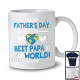 Personalized Custom Name Happy Father's Day To The Best Papa, Lovely Papa Family Group T-Shirt