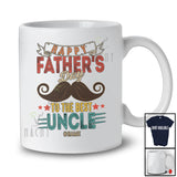 Personalized Custom Name Happy Father's Day To The Best Uncle; Amusing Vintage Mustache T-Shirt