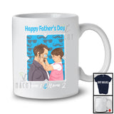 Personalized Custom Name Happy Father's Day, Adorable Dad Daughter, Matching Family Group T-Shirt