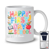 Personalized Custom Name Happy First Day Of School; Amusing Back To School Teacher Students T-Shirt