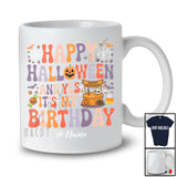 Personalized Custom Name Happy Halloween It's My Birthday; Scary Pumpkin Family Group T-Shirt
