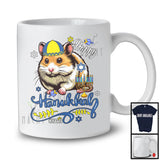 Personalized Custom Name Happy Hanukkah; Adorable Chanukah Hamster With Menorah; Animal T-Shirt