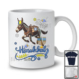 Personalized Custom Name Happy Hanukkah; Adorable Chanukah Mule With Menorah; Animal T-Shirt