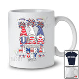 Personalized Custom Name Happy Memorial Day; Awesome 4th of July 3 Gnomes Patriotic US Flag T-Shirt