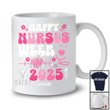 Personalized Custom Name Happy Nurses Week 2025; Lovely Nurse Appreciation Week Groovy T-Shirt