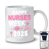 Personalized Custom Name Happy Nurses Week 2025; Lovely Nurse Appreciation Week Heart T-Shirt
