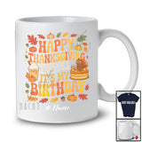 Personalized Custom Name Happy Thanksgiving It's My Birthday; Lovely Fall Turkey Family T-Shirt
