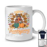 Personalized Custom Name Happy Thanksgiving; Lovely Custom Name Badminton Player Fall; Family T-Shirt