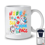 Personalized Custom Name Happy To See Your Face; Lovely Back To School Unicorn; Teacher T-Shirt