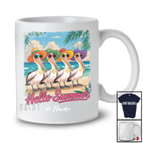 Personalized Custom Name Hello Summer; Lovely Summer Vacation Four Hawaiian Pelican; Beach T-Shirt